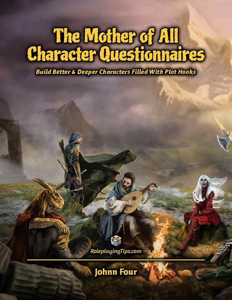 Cover of the D&D Character Questionnaire PDF